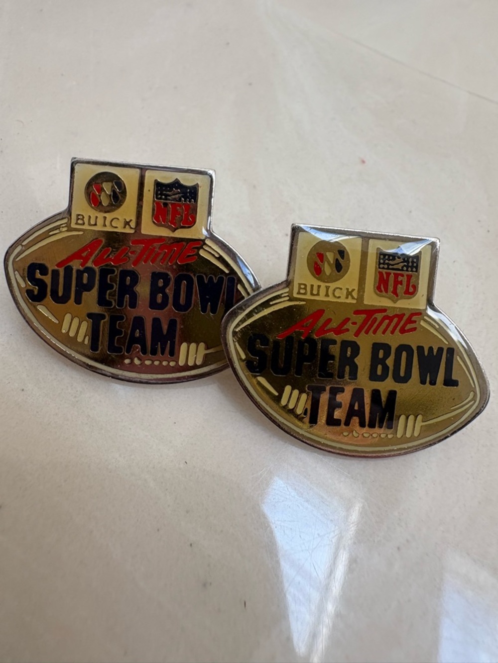 Buick NFL 1990 Pewter Tone Lapel Pin